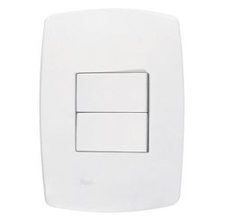 Interruptor Pérola 2 Teclas Simples com Placa Branca - Radial