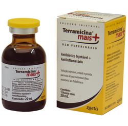 Terramicina Mais Injetável Antibiótico 20 ml - Zoetis