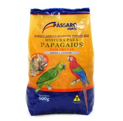 Ração Mistura para Papagaios com Frutas 500 g - Pássaro Forte