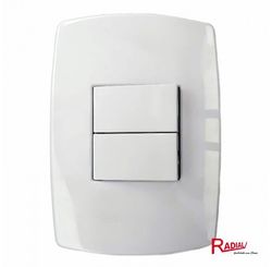 Interruptor Pérola 2 Teclas Paralelas com Placa Branca - Radial