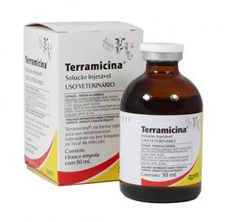 Terramicina LA Solução Injetável Antibiótico Oxitetraciclina 50 ml - Zoetis