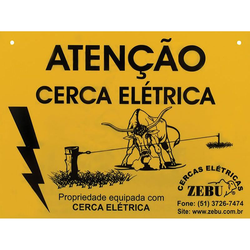 PLACA-ZEBU-CUIDADO-CERCA-ELETRICA--RURAL-