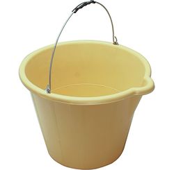 Balde Reforçado sem Pegador e com Alça de Metal 12 L Amarelo - Viaplast