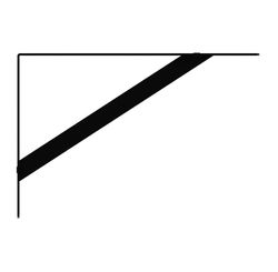Cantoneira de Ferro Mão Francesa 27 cm Preta - Brasforma