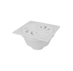 Ralo Sifonado Quadrado 100 x 52 x 40 mm Branco - Amanco