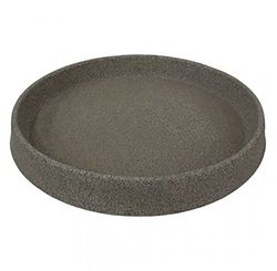 Prato Redondo de Polietileno para Vaso 25 cm Mármore - Japi