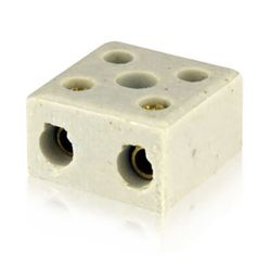 Conector Bipolar de Porcelana 10 mm com 2 unidades - Foxlux