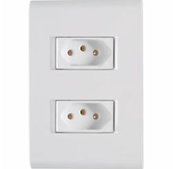 Conjunto com 2 Tomadas 2 P+T Liz 10 A 250 V Branco - Tramontina