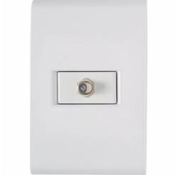 Conjunto 4 x 2 com 1 Tomada TV/SAT Coaxial Liz Branco - Tramontina