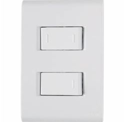 Conjunto 4 x 2 com 2 Interruptores Paralelos Liz 10 A 250 V Branco - Tramontina