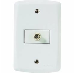 Conjunto 4 x 2 com 1 Tomada TV/SAT Coaxial Lux² Branco - Tramontina