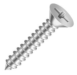 Parafuso Autoatarraxante Cabeça Chata Phillips 4,8 x 13 mm Zincado Branco - Ciser