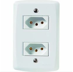 Conjunto com 2 Tomadas 2 P+T Lux 10 A 250 V Branco - Tramontina