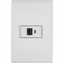 Conjunto 4 x 2 com 1 Tomada Liz RJ45 Branco - Tramontina