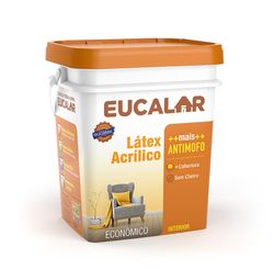 Tinta Eucalar Látex Acrílico Fosco Balde 18 L Branco - Eucatex