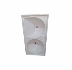 Tanque Duplo 1,10 x 0,5 m Branco Gelo - Fibracout