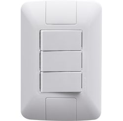 Conjunto 4 x 2 com 3 Interruptores Paralelos Aria 6 A 250 V Branco - Tramontina