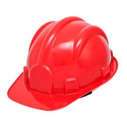 Capacete de Segurança de Plástico com Selo Inmetro Vermelho - Plastcor