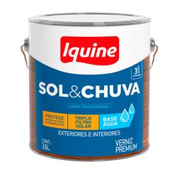 Verniz PU Sol e Chuva 3,6 L Incolor - Iquine