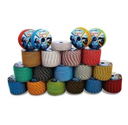 Corda Polipropileno Tropical Trançada 5 mm (250 m/rolo) Colorida - RioMar