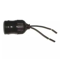 Soquete Nylon Reforçado com Rabicho 2 A 250 V Preto - Ilumi