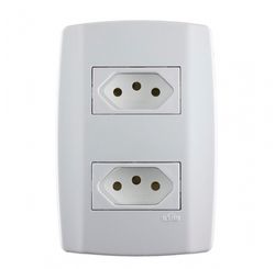 Tomada Slim Dupla 10 A 250 V - Ilumi