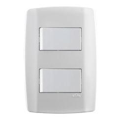 Interruptor Slim 2 Teclas Simples Horizontal 10 A - Ilumi