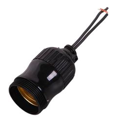 Soquete de Nylon com Rabicho 2 A 250 V Preto - Ilumi