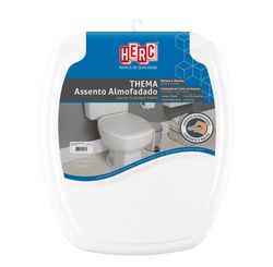 Assento Sanitário Almofadado Thema Premium Branco - Herc