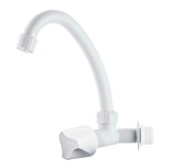 Torneira para Cozinha Bica Móvel Parede Plus 1/2" Branca 2750 - Herc
