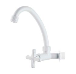 Torneira para Cozinha Bica Móvel Parede 1/2'' Branca 2735 - Herc