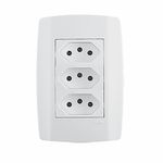 TOMADA-ILUMI-SLIM-MONOB-TRIPLA-10A-C-PLACA-4-X-2