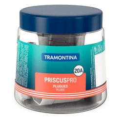 Plugue Fêmea 2 P+T 20 A 250 V Pote Pequeno com 14 Unidades Preto e Branco - Tramontina