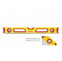 Nível de Alumínio com 3 Bolhas 14 '' - Starrett