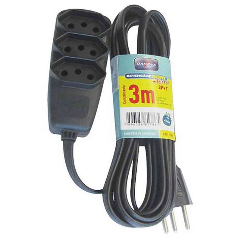 EXTENSAO-DANEVA-SORT-3.0MT-PTA-2P-10A-250V
