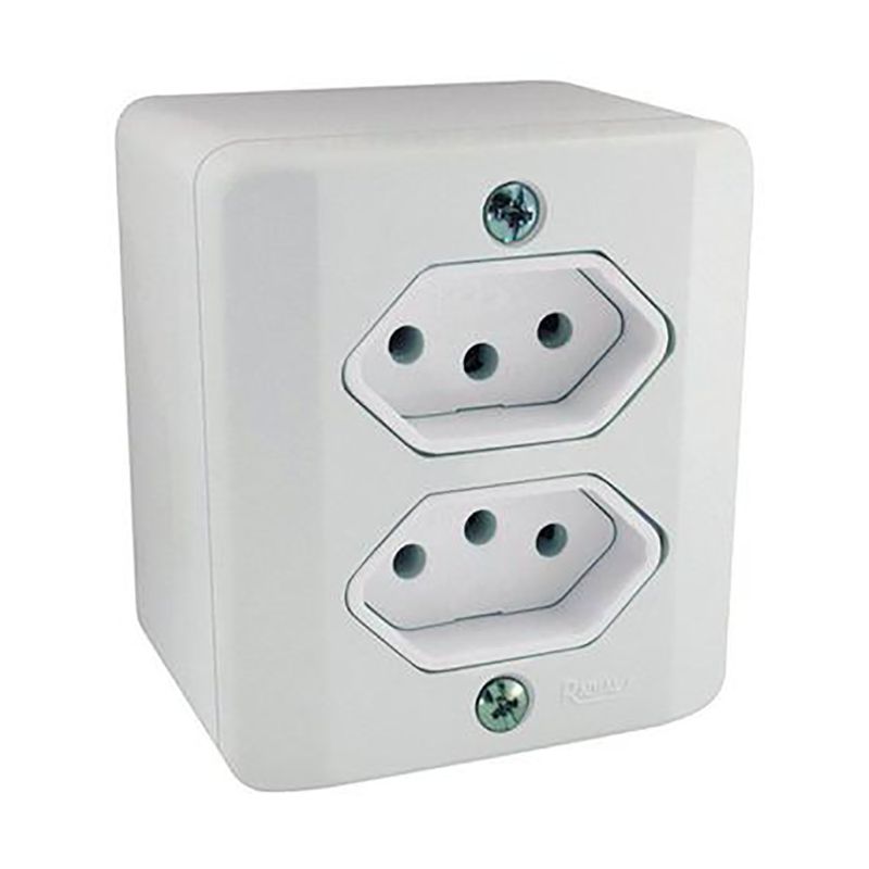 TOMADA-RADIAL-LINHA-R-2P-T-DUP-10A-DIST-C-PL-BR